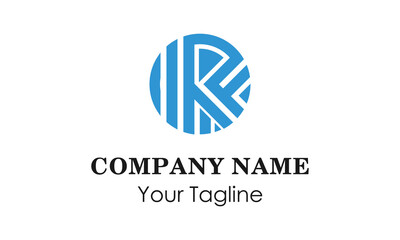 Initial modern RF logo for your business