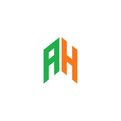 initial letter A and H, AH, HA logo, monogram line art style design template