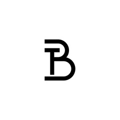Obraz premium initial letter T and B, TB, BT logo, monogram line art style design template