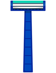 Disposable men's razor. Shaver isolated on white background.