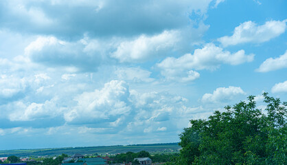 Clouds going over the horizon