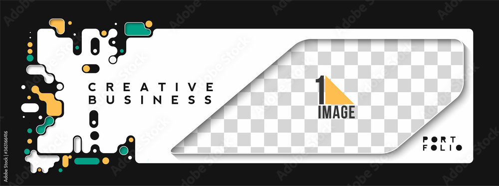 Wall mural modern abstract ad, web banner & header layout template.