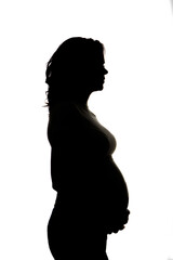 pregnant woman silhouette