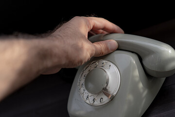 Using an old dial telephone