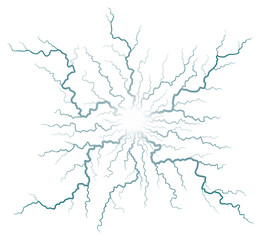 Lightning strike in the night sky.