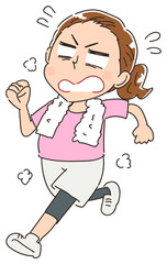 ダイエット ジョギング ランニングする女性