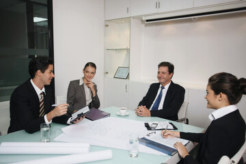 Fototapeta premium Business people having discussion in conference room