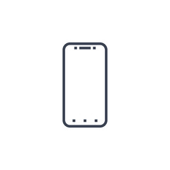 smartphone icon. vector illustration in flat simple style on white background