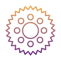 gear bicycle gradient line style icon