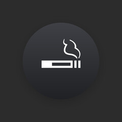 Cigarette -  Matte Black Web Button