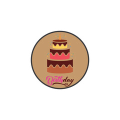 Cake sign icon vector illustration