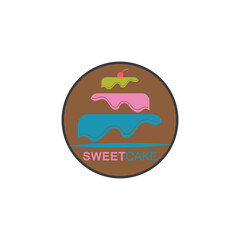 Obraz premium Cake sign icon vector illustration