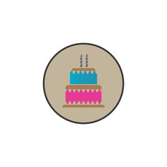 Cake sign icon vector illustration