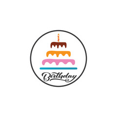 Cake sign icon vector illustration