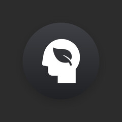 Think Green -  Matte Black Web Button