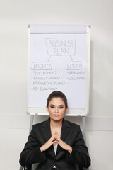 Businesswoman with her business plan