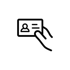 id card icon vector symbol template