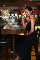 Woman enjoying her lunch