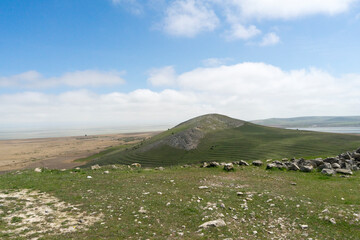 Beautiful panorama from Enisala Medieval Fortress, Romania