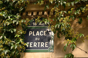 Place du Tertre street sign