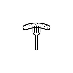 sausage, food icon vector illustration