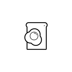 breakfast, toast egg icon vector illustration