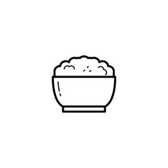 rice, food icon vector illustration