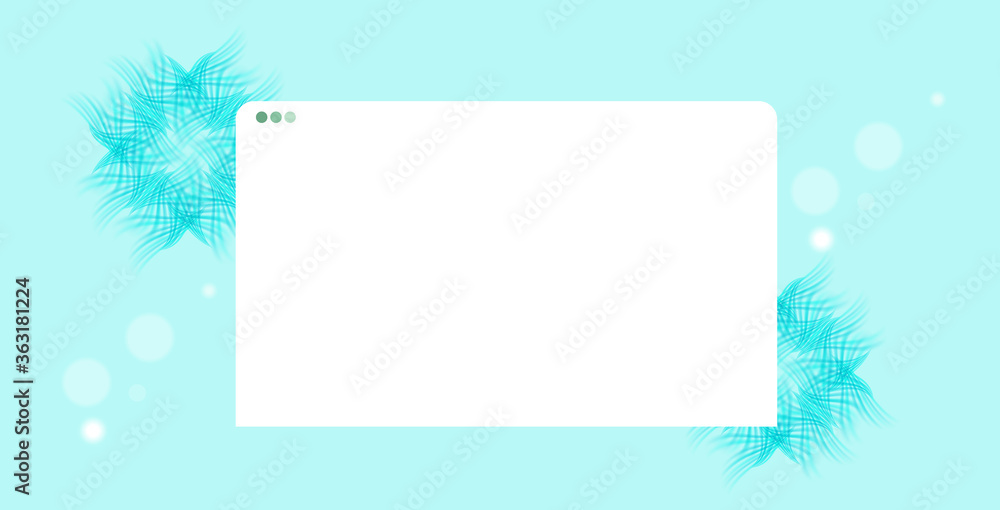 Poster modern web browser window internet empty page ui template horizontal vector illustration