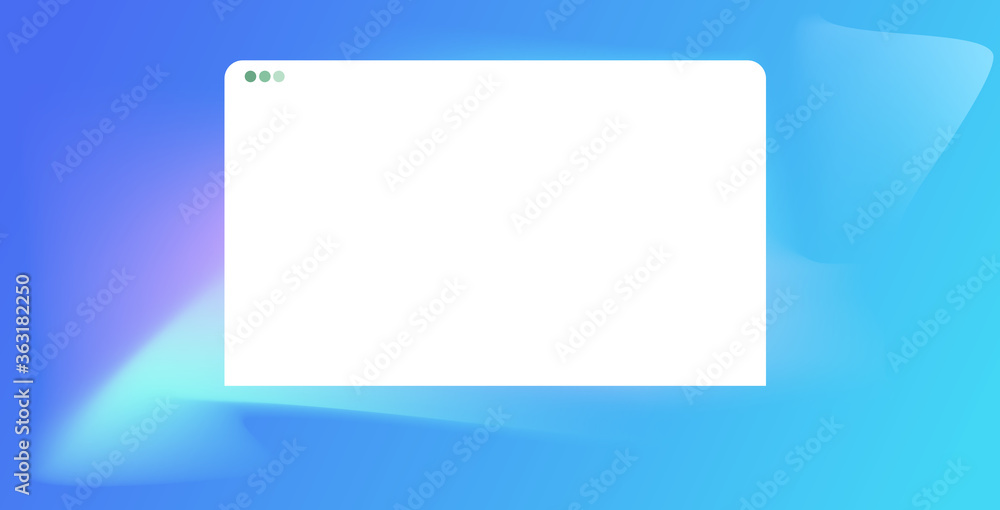 Poster modern web browser window internet empty page ui template horizontal vector illustration