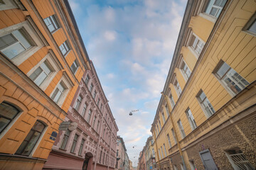 Fototapeta na wymiar houses in the city of St. Petersburg