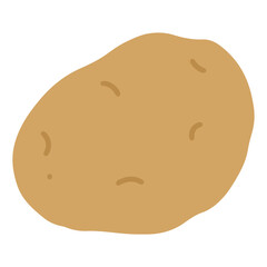 Flat colored simple brown potato