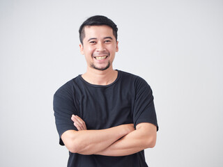 Fototapeta premium Portrait of laughing young man.