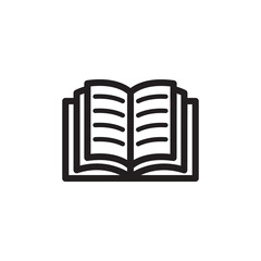 open book icon vector symbol template