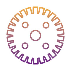 gear machine work gradient line style icon