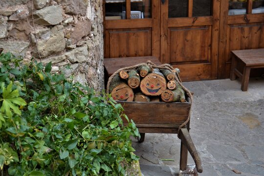 Tradition catalan christmas log named "caga tio"