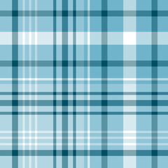 Seamless pattern in simple light and dark blue and white colors for plaid, fabric, textile, clothes, tablecloth and other things. Vector image.
