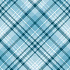 Seamless pattern in simple light and dark blue and white colors for plaid, fabric, textile, clothes, tablecloth and other things. Vector image. 2