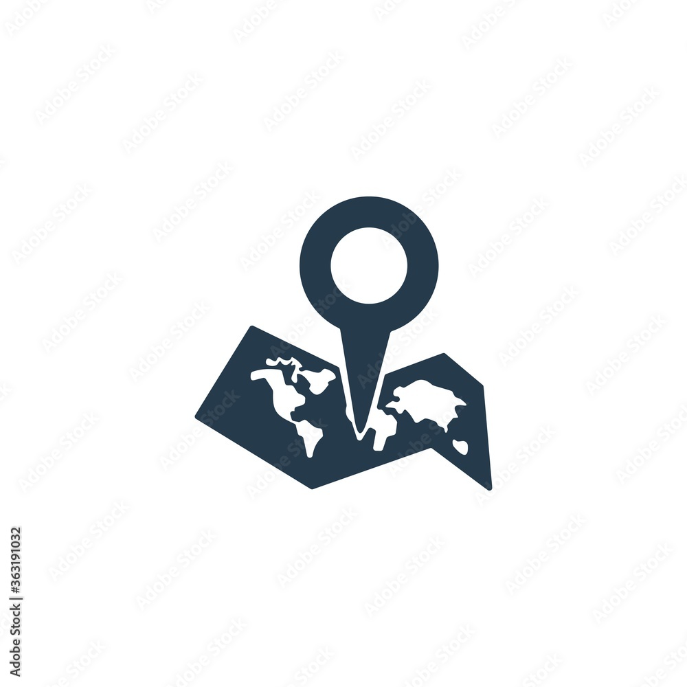 Aufkleber map pin on a map. location marker sign. gps navigator symbol. navigation icon for mobile and web des