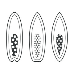 Surfboard outline icon. Surfboard vector illustration.