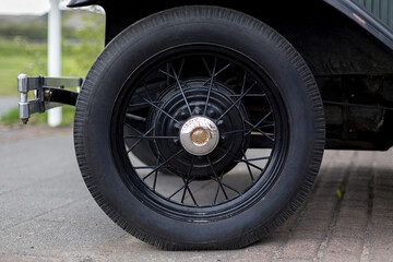 Wheel of a classic car