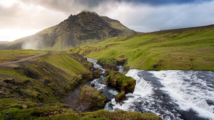 Falls near the great Skogafoss waterfall