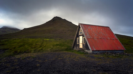 Small house in a remote location in Iceland