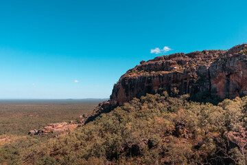 Views from Gunwarddehwarde Lookout. Enjoyable walk and impressive views. Aboriginal art work can be found on the way up. Orange and tile look. Kakadu national park, Northern Territory NT, Australia