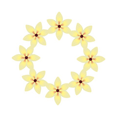 tropical and exotic yellow flowers around