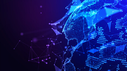 High speed. Hi-tech. Abstract technology background concept. 3d illustration.