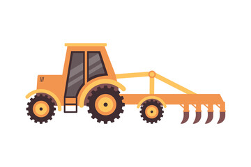 Agriculture and food manufacturing machinery flat vector illustration isolated.