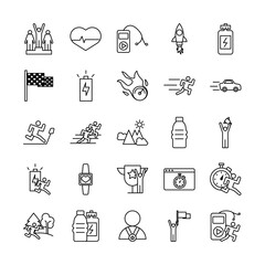 bundle of runners and tracks set icons