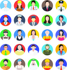 Professions Colored Vector Icons 1