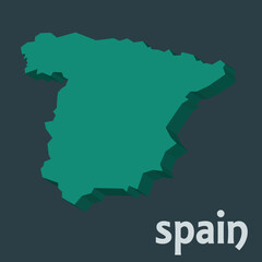 vector map of Spain, Iberic Peninsule
