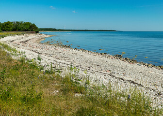 Fototapeta premium traditional Saaremaa seascape, Baltic Sea, Saaremaa Island, Sorves Peninsula, Estonia